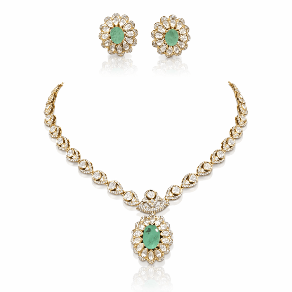 Kundan Necklace 09266 - KRISHNA'S SWETA JEWELLERY