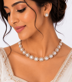 Kundan Necklace 09313 - KRISHNA'S SWETA JEWELLERY