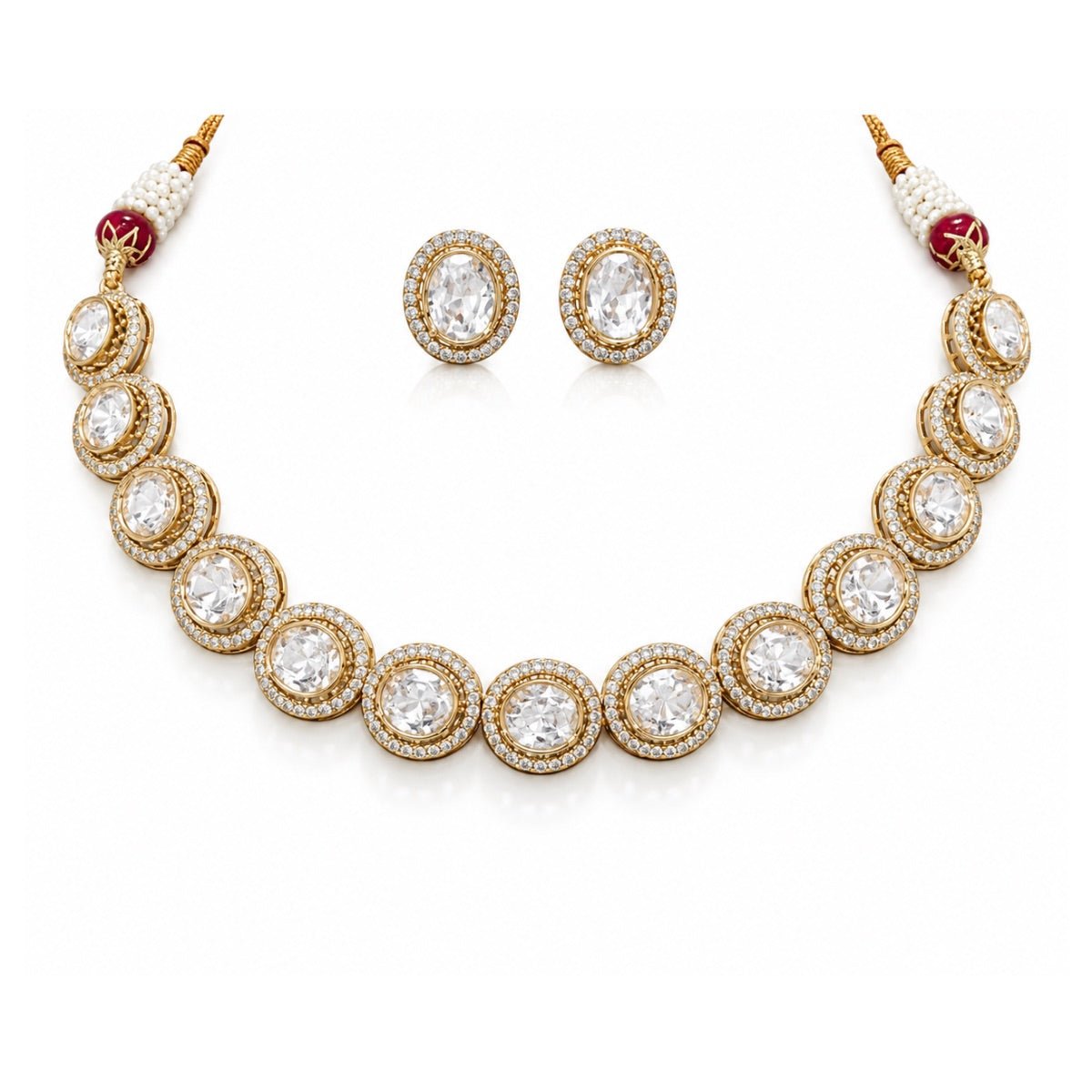 Kundan Necklace 09313 - Krishna's Sweta Jewellery