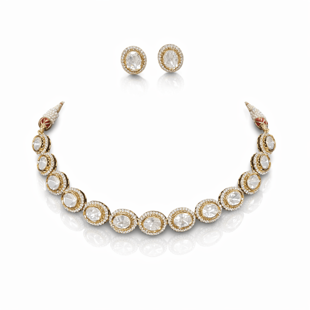 Kundan Necklace 09313 - KRISHNA'S SWETA JEWELLERY