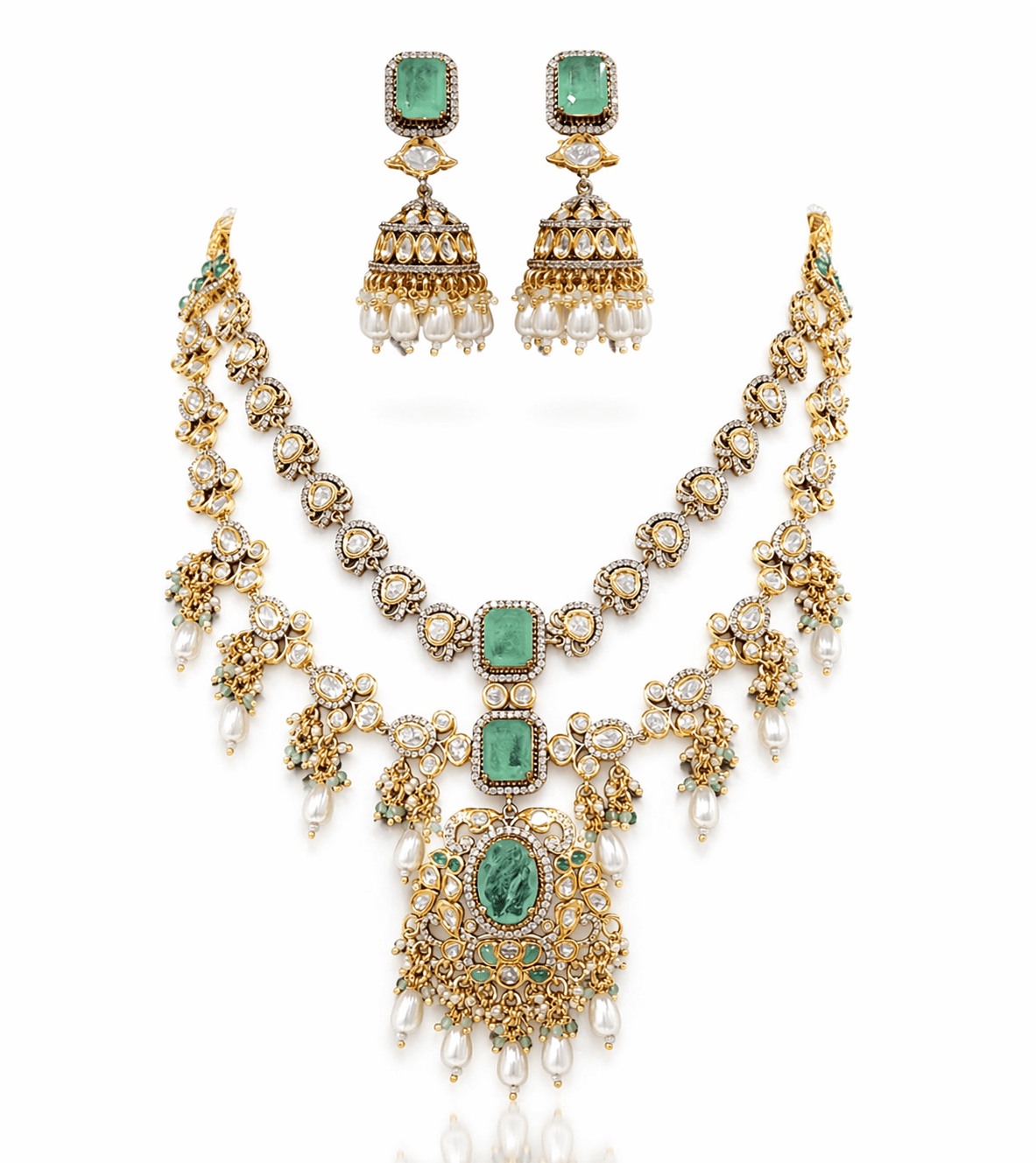Kundan Necklace 09380 - KRISHNA'S SWETA JEWELLERY