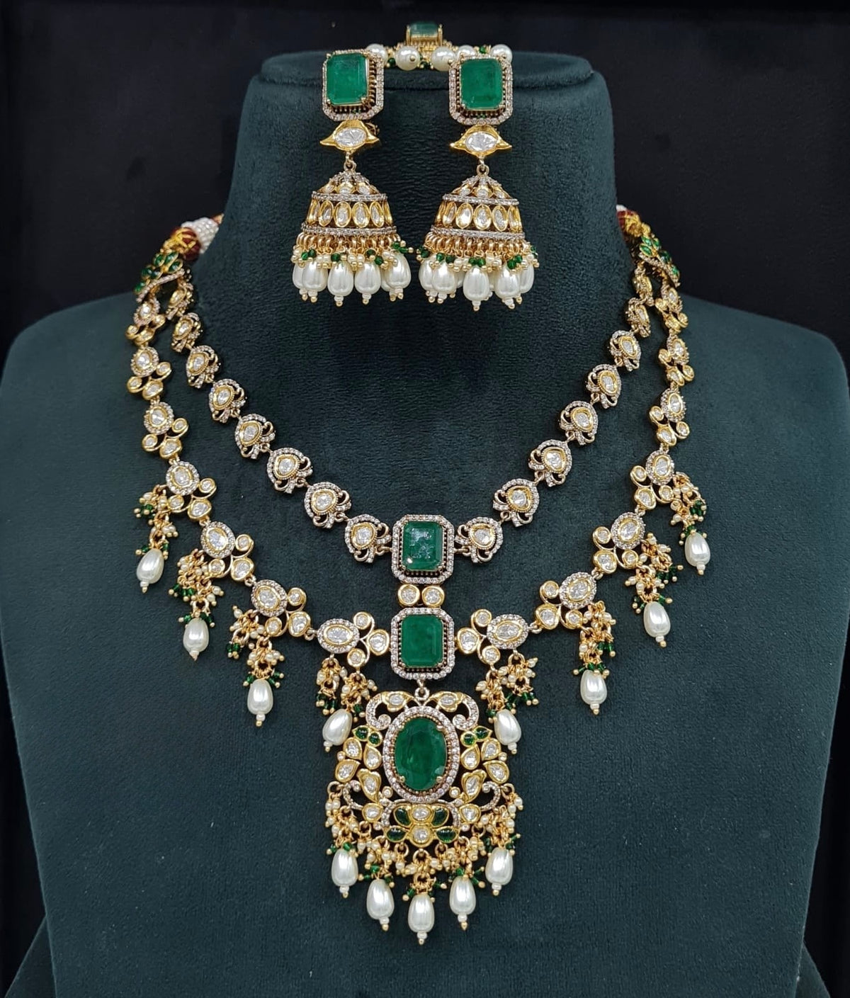 Kundan Necklace 09380 - KRISHNA'S SWETA JEWELLERY