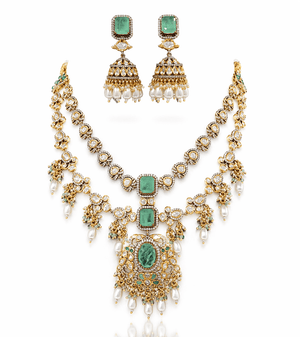 Kundan Necklace 09380 - KRISHNA'S SWETA JEWELLERY