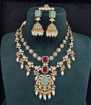 Kundan Necklace 09380 - KRISHNA'S SWETA JEWELLERY