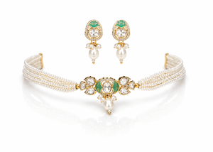 Kundan Necklace 09505 - KRISHNA'S SWETA JEWELLERY