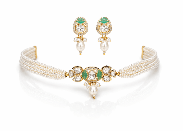 Kundan Necklace 09505 - KRISHNA'S SWETA JEWELLERY