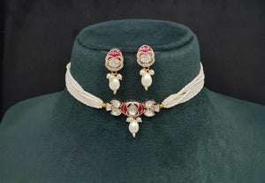 Kundan Necklace 09505 - KRISHNA'S SWETA JEWELLERY