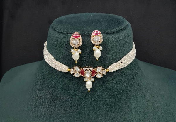 Kundan Necklace 09505 - KRISHNA'S SWETA JEWELLERY