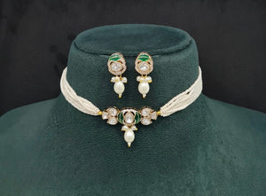 Kundan Necklace 09505 - KRISHNA'S SWETA JEWELLERY