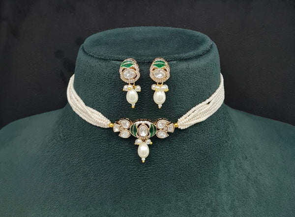 Kundan Necklace 09505 - KRISHNA'S SWETA JEWELLERY