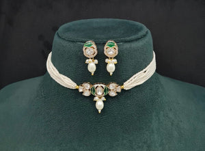 Kundan Necklace 09505 - KRISHNA'S SWETA JEWELLERY