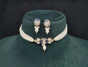 Kundan Necklace 09505 - KRISHNA'S SWETA JEWELLERY