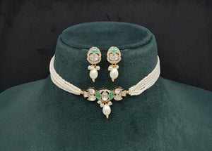Kundan Necklace 09505 - KRISHNA'S SWETA JEWELLERY