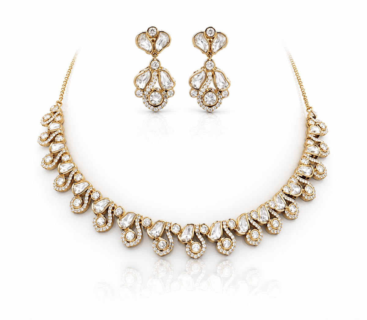 Kundan Necklace 09547 - Krishna's Sweta Jewellery