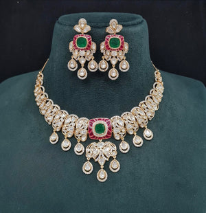 Kundan Necklace 09548 - KRISHNA'S SWETA JEWELLERY