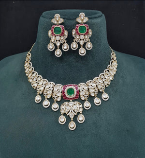 Kundan Necklace 09548 - KRISHNA'S SWETA JEWELLERY