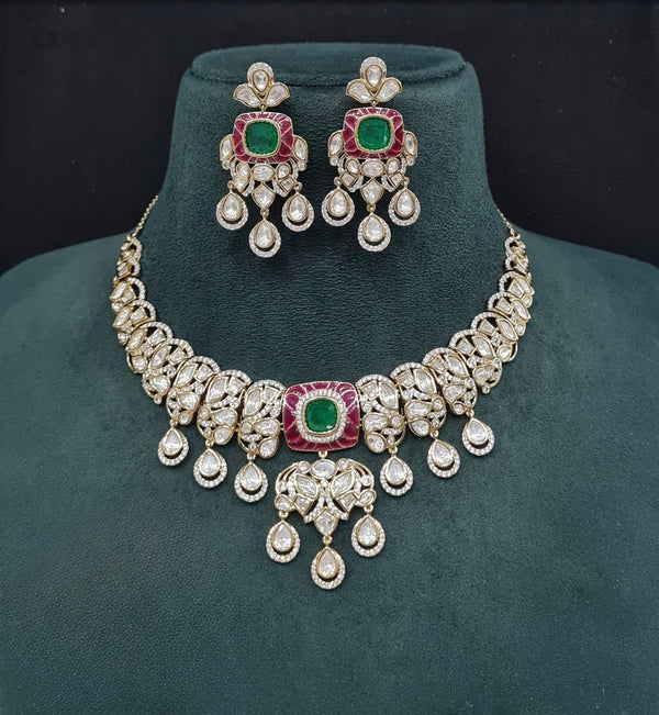 Kundan Necklace 09548 - KRISHNA'S SWETA JEWELLERY