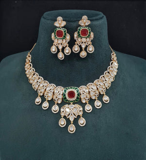 Kundan Necklace 09548 - KRISHNA'S SWETA JEWELLERY