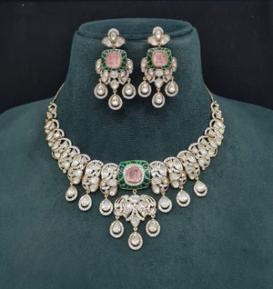 Kundan Necklace 09548 - KRISHNA'S SWETA JEWELLERY