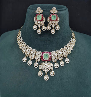 Kundan Necklace 09548 - KRISHNA'S SWETA JEWELLERY