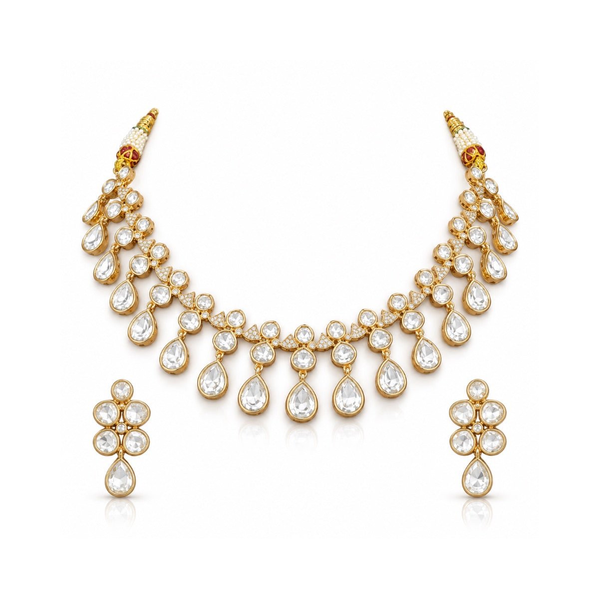 Kundan Necklace 09672 - Krishna's Sweta Jewellery