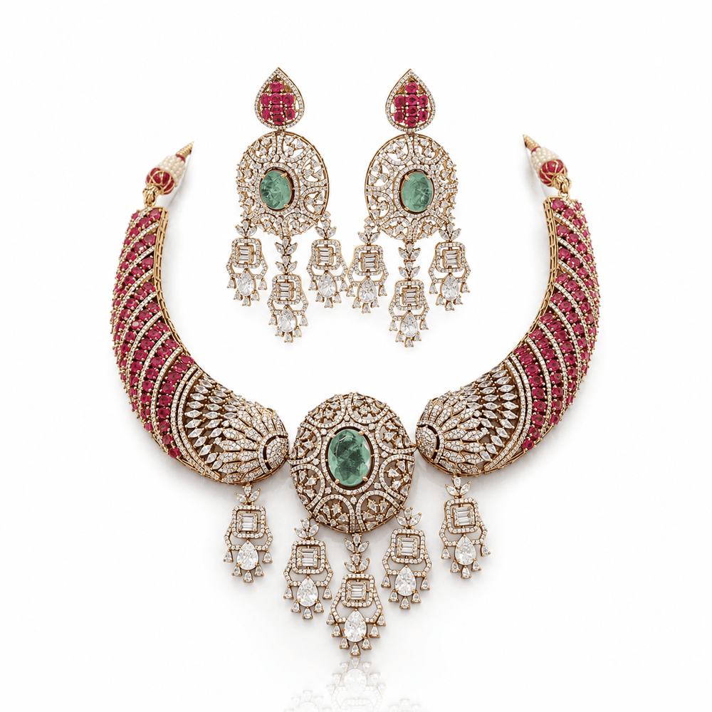 Kundan Necklace 10422 - KRISHNA'S SWETA JEWELLERY