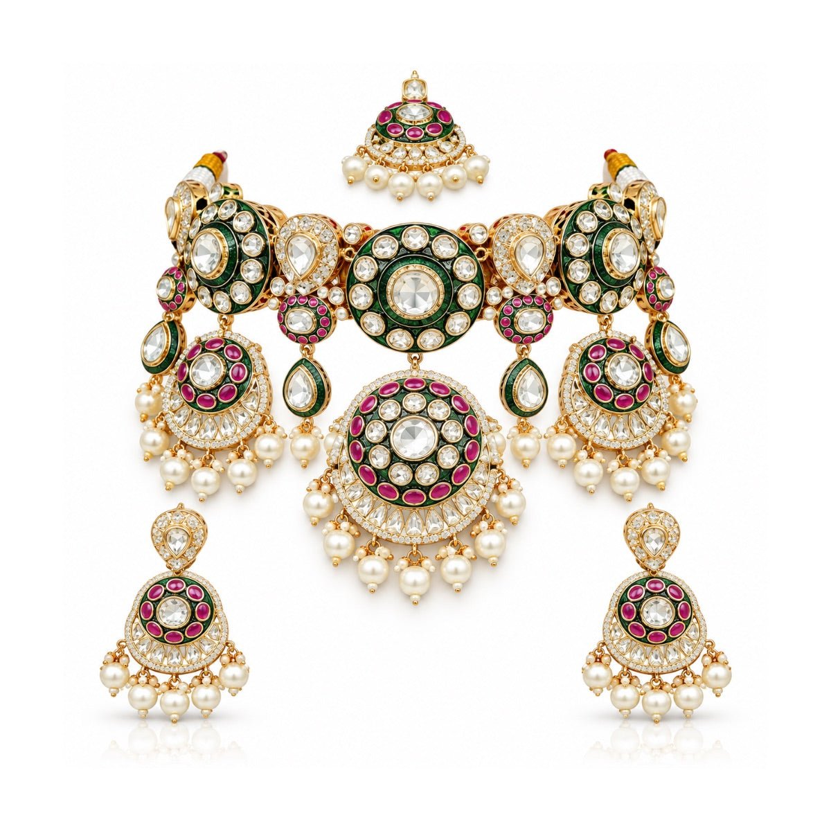 Kundan Necklace 10657 - Krishna's Sweta Jewellery