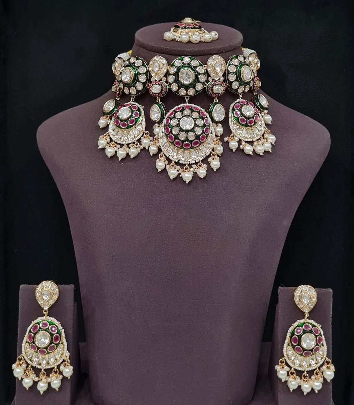Kundan Necklace 10657 - Krishna's Sweta Jewellery