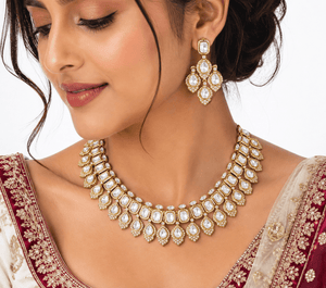 Kundan Necklace 11007 - KRISHNA'S SWETA JEWELLERY