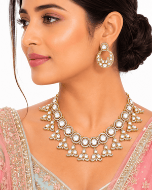 Kundan Necklace 11008 - KRISHNA'S SWETA JEWELLERY