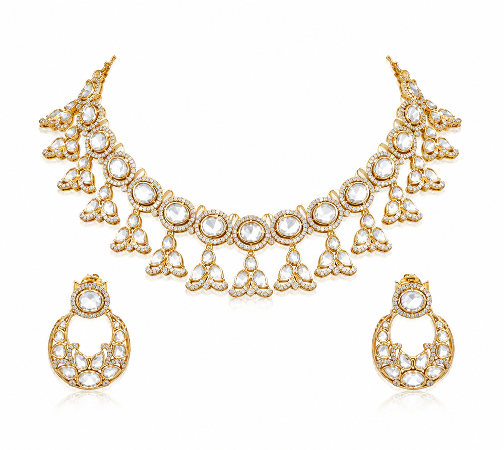 Kundan Necklace 11008 - KRISHNA'S SWETA JEWELLERY