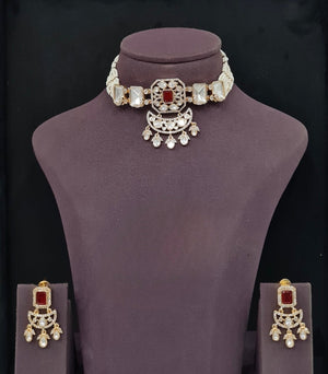 Kundan Necklace 11068 - KRISHNA'S SWETA JEWELLERY