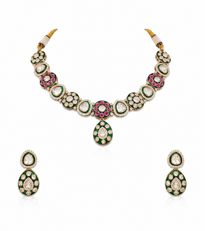 Kundan Necklace 11186 - KRISHNA'S SWETA JEWELLERY