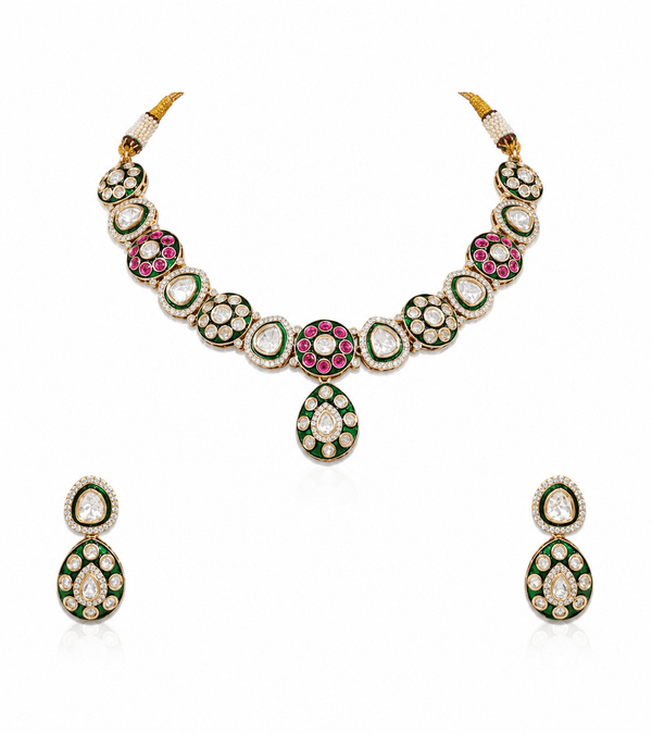Kundan Necklace 11186 - KRISHNA'S SWETA JEWELLERY