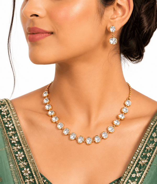 Kundan Necklace 11194 - KRISHNA'S SWETA JEWELLERY
