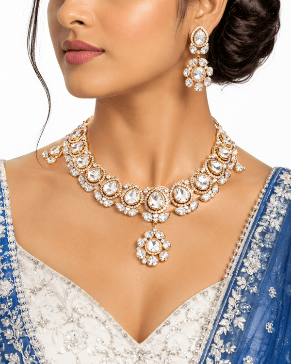Kundan Necklace 11197 - KRISHNA'S SWETA JEWELLERY