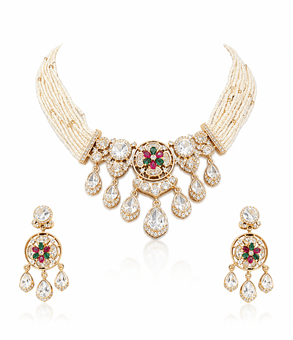 Kundan Necklace 11235 - Krishna's Sweta Jewellery