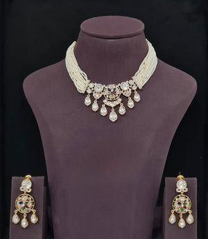 Kundan Necklace 11235 - KRISHNA'S SWETA JEWELLERY