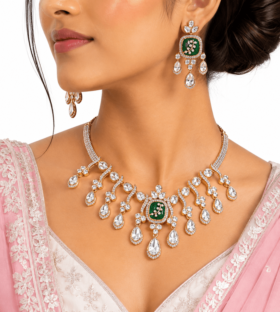 Kundan Necklace 11236 - KRISHNA'S SWETA JEWELLERY