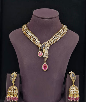 Kundan Necklace 11242 - KRISHNA'S SWETA JEWELLERY
