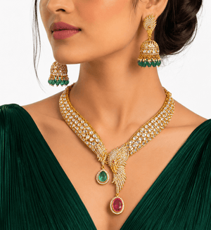 Kundan Necklace 11242 - KRISHNA'S SWETA JEWELLERY