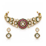 Kundan Necklace 11389 - Krishna's Sweta Jewellery