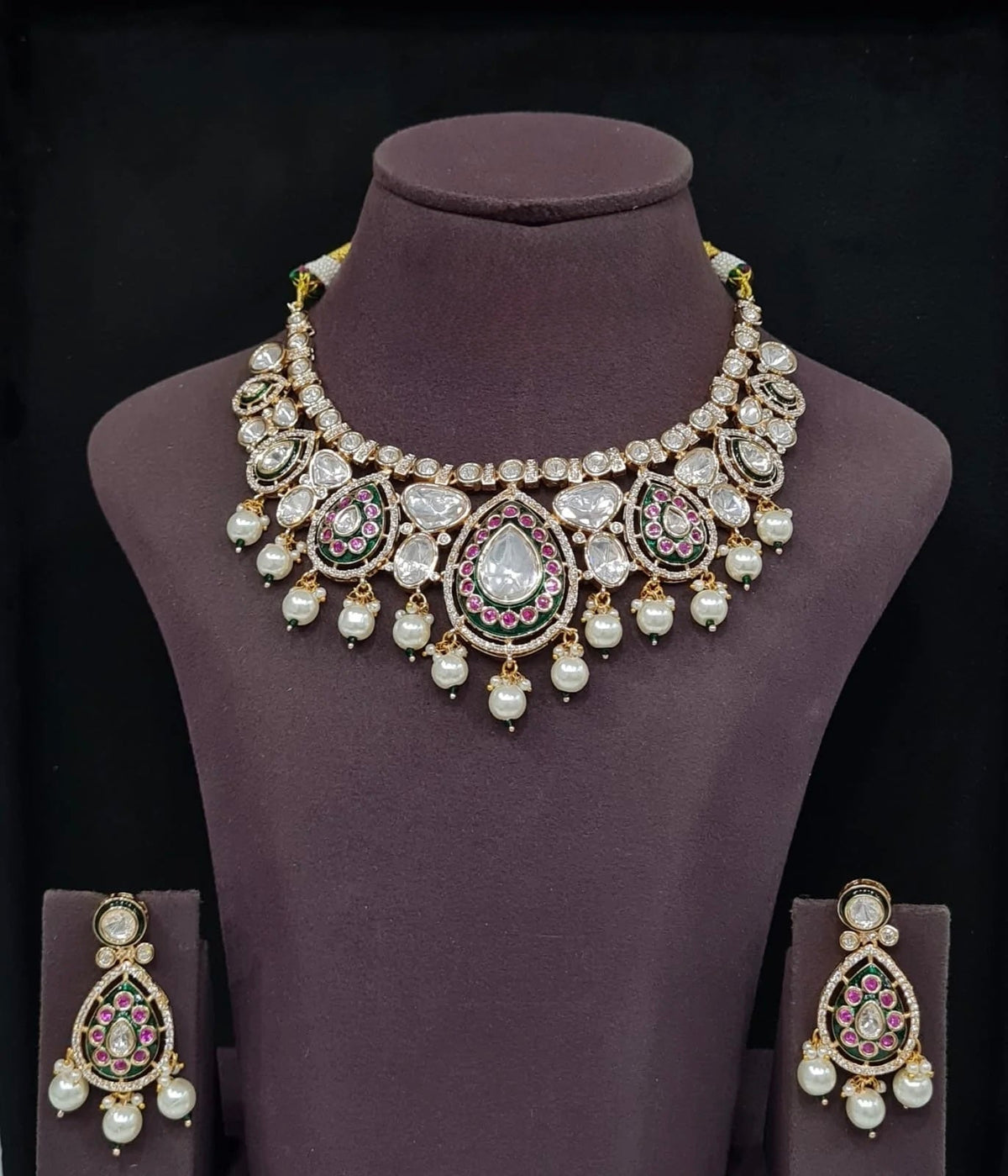 Kundan Necklace 11548 - Krishna's Sweta Jewellery