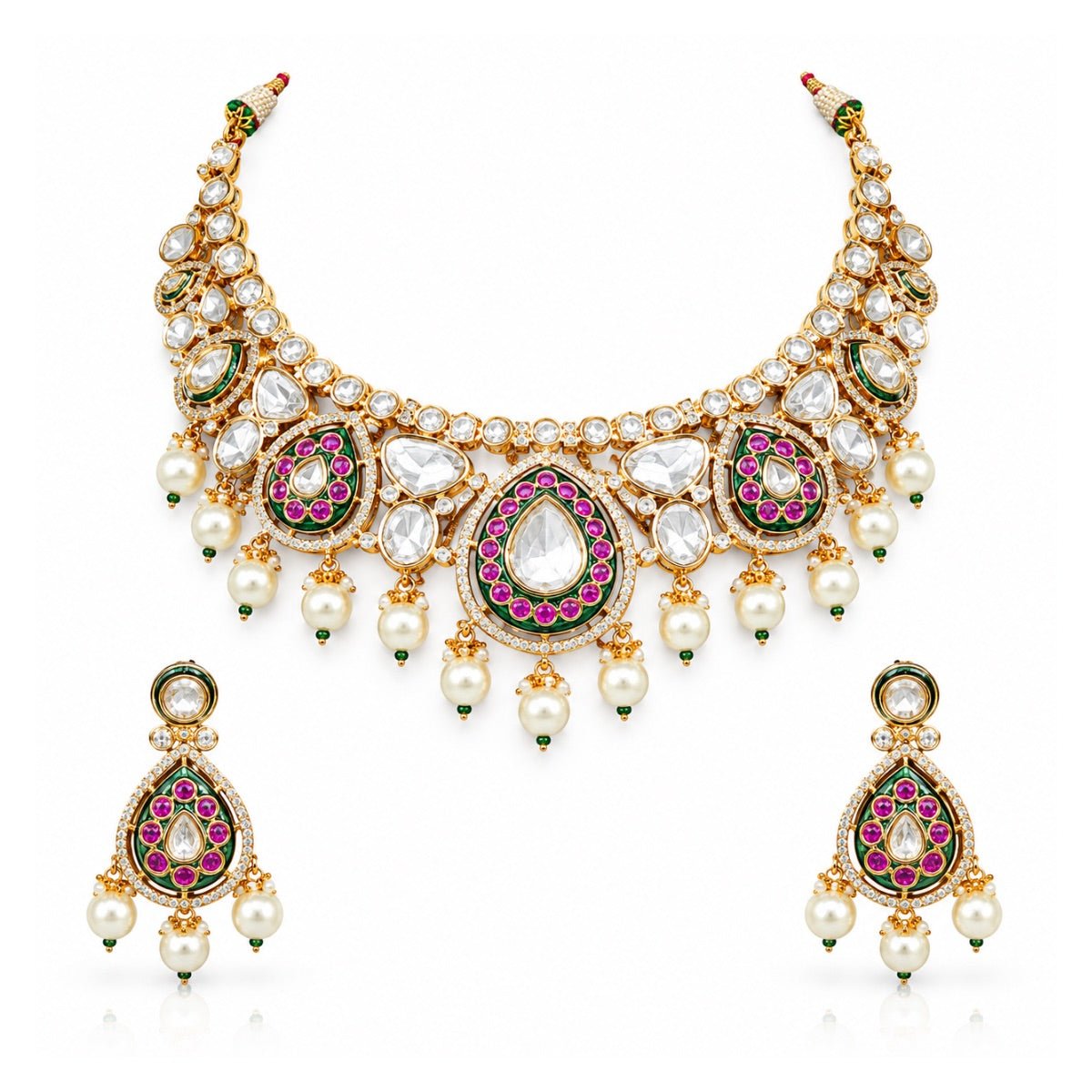 Kundan Necklace 11548 - Krishna's Sweta Jewellery