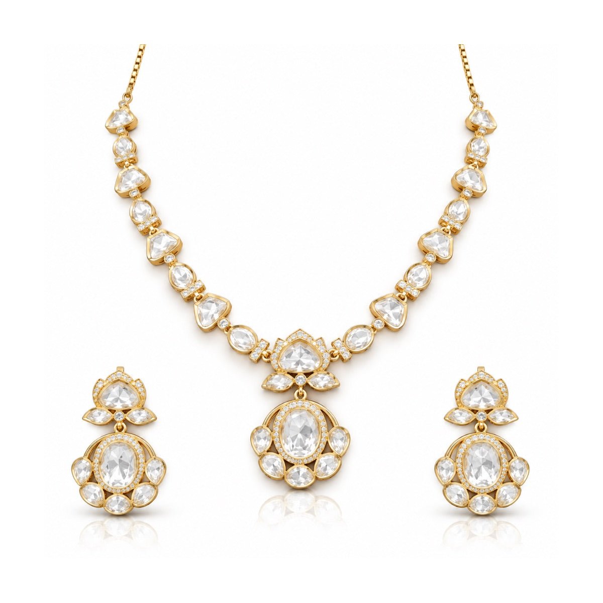 Kundan Necklace 12033 - Krishna's Sweta Jewellery