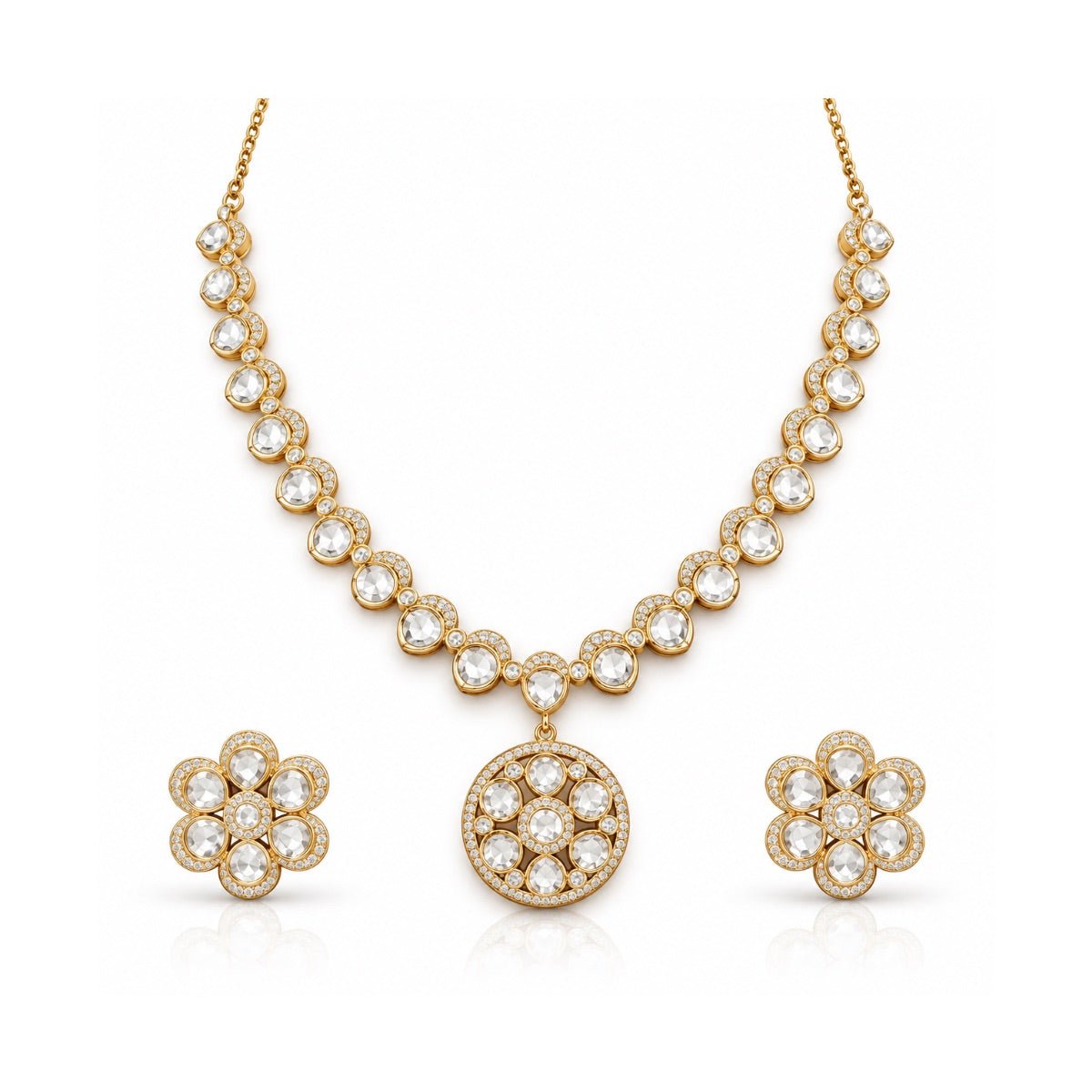 Kundan Necklace 12036 - Krishna's Sweta Jewellery