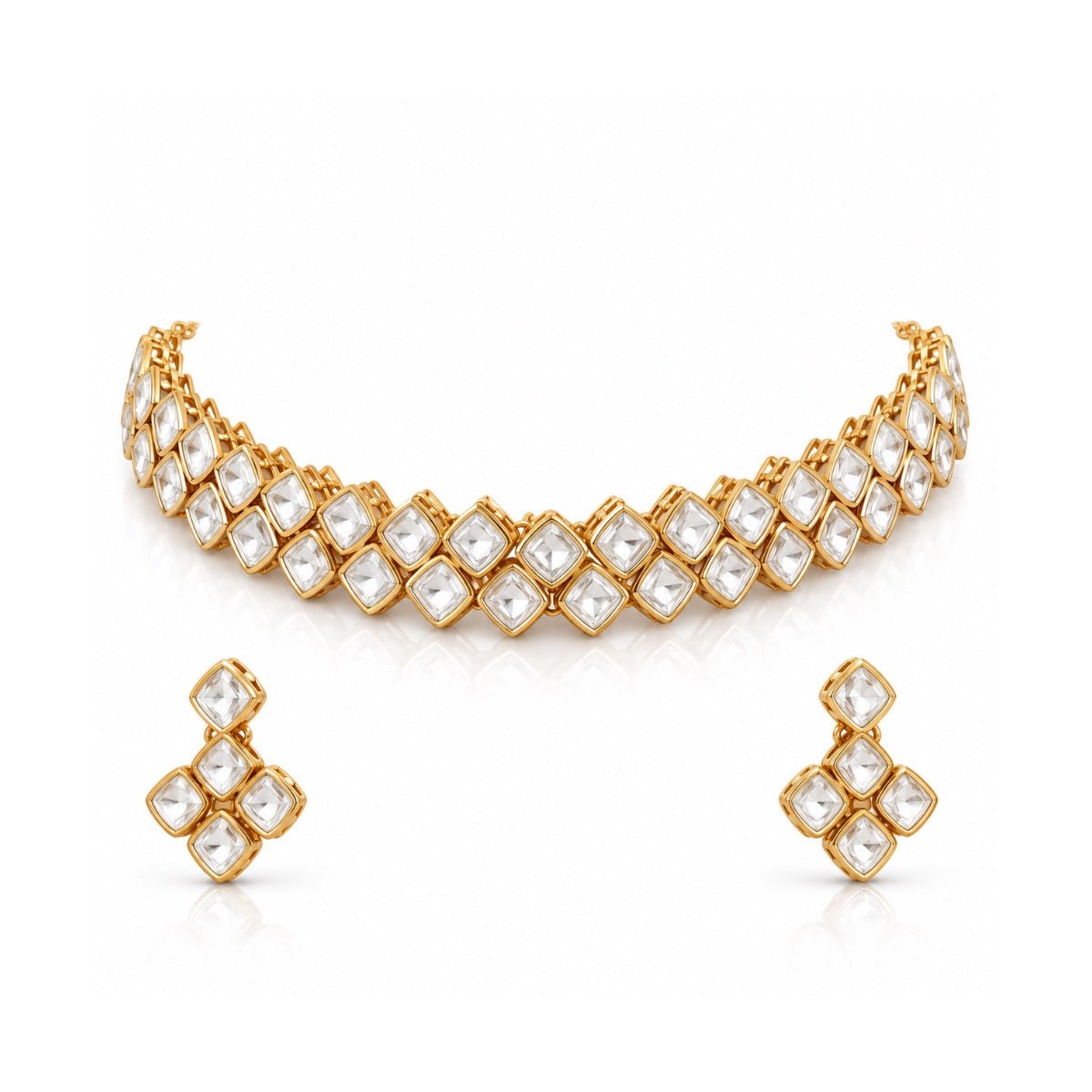 Kundan Necklace 12285 - Krishna's Sweta Jewellery