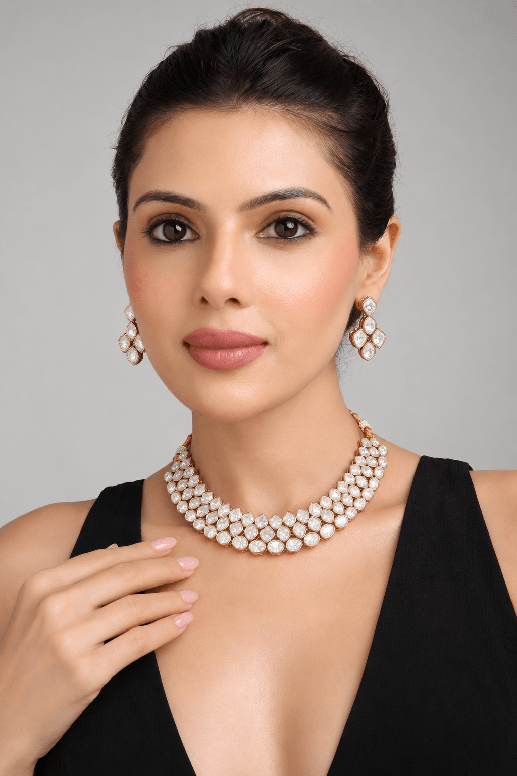 Kundan Necklace 12289 - Krishna's Sweta Jewellery