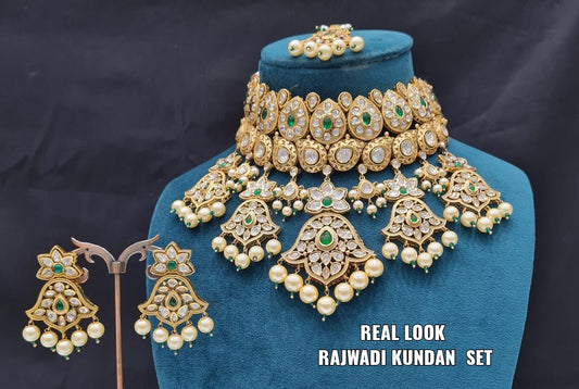 Kundan Necklace Set 00032 - KRISHNA'S SWETA JEWELLERY