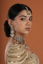 Kundan necklace set 00268 - Krishna's Sweta Jewellery